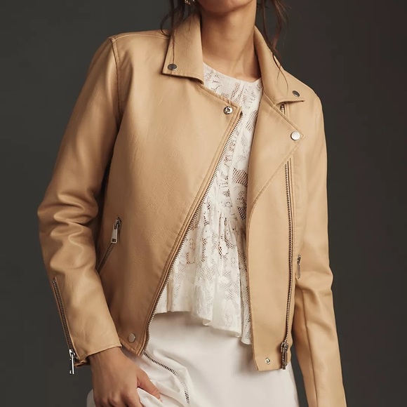 Anthropologie Jackets & Blazers - Anthropologie The Saige Faux-Leather Moto Jacket